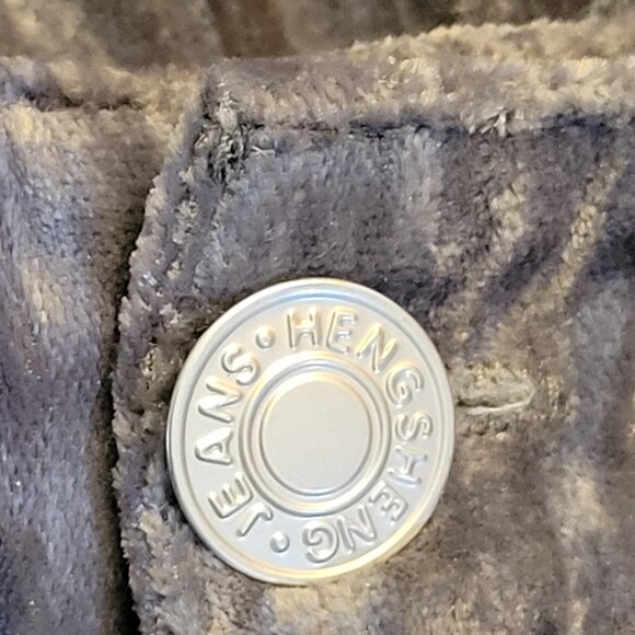 Pretty Garbage Griseta Velvet Burnout Cargo Wide Leg Baggy Pants in Olive Green - Picture 10 of 13